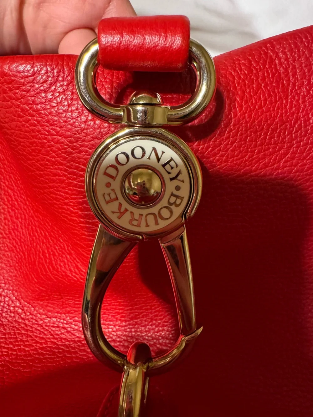 Dooney & Bourke Red Leather Hobo Bag